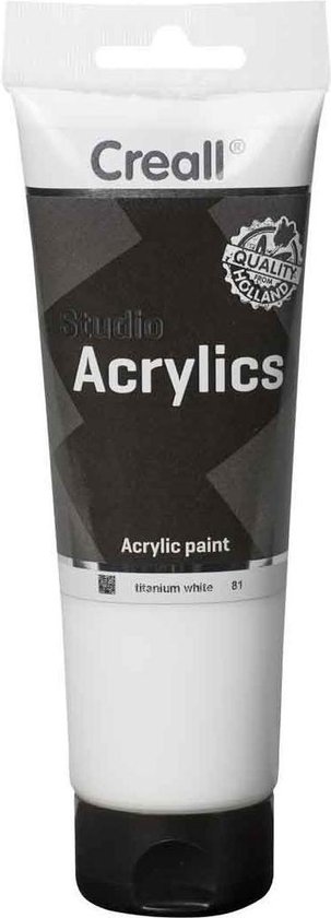 Studio Acrylics - Titanium White - 250ml - Acrylverf voor kunstschilders