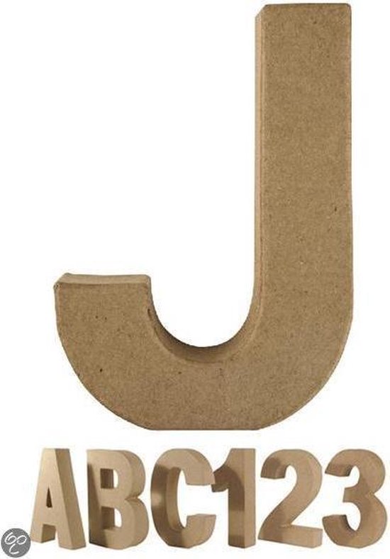 Papier mache letter J