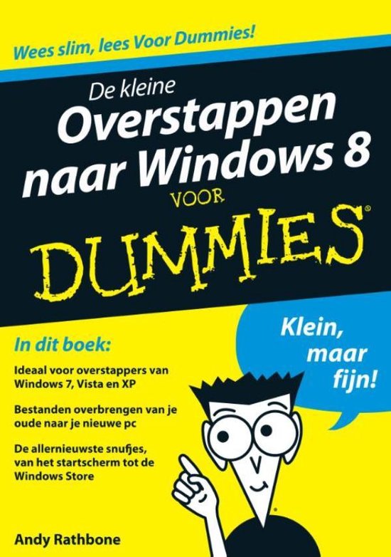 Cover van het boek 'De kleine overstappen naar Windows 8 voor dummies' van Andy Rathbone