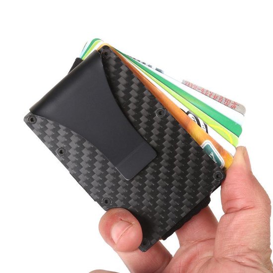 Premium Pasjeshouder Carbon met Geldclip en RFID Anti-Skim | bol.com
