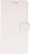 Wit booktype wallet case Hoesje voor Huawei P20