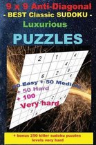 9 X 9 Anti-Diagonal - Best Classic Sudoku - Luxurious Puzzles