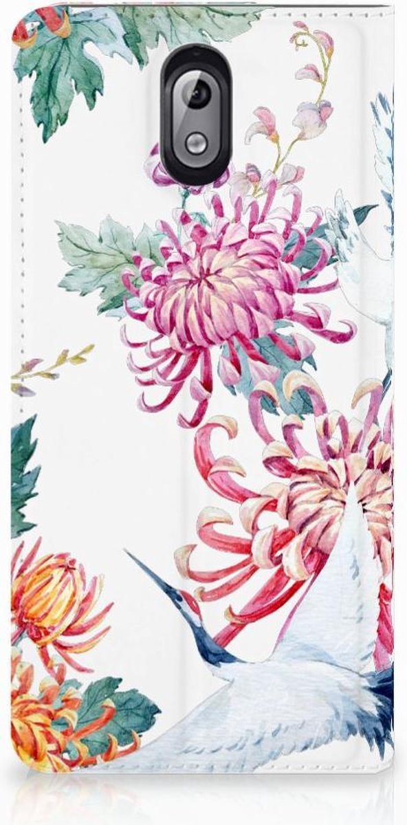 Nokia 3.1 (2018) Hoesje maken Bird Flowers