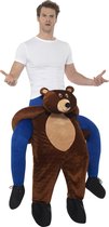 Man op de rug van een beer kostuum voor volwassenen - Volwassenen kostuums