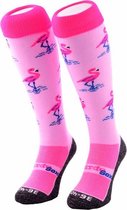 WeirdoSox Flamingo sportsokken, hockeysokken, voetbalsokken - Maat 31/35