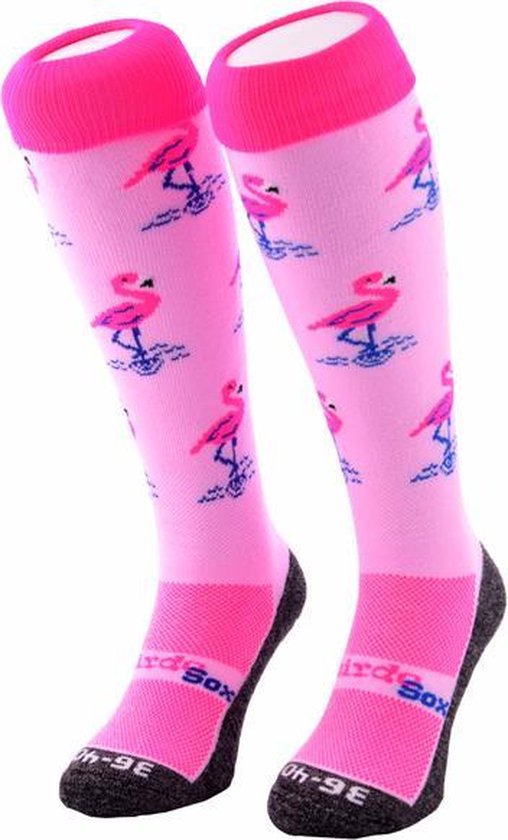 WeirdoSox Flamingo sportkousen, funkousen, hockeykousen, voetbalsokken. |  bol.com