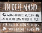 Wandbord - In deze mand mag.....