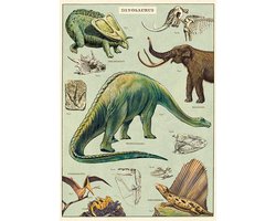foto van Poster Dinosaurussen - Cavallini & Co - Vintage Schoolplaat Dino's