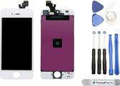 TrendParts® compleet LCD/display/scherm voor Apple iPhone 5 wit  + toolkit + handleiding+ tempered glass screenprotector (white)