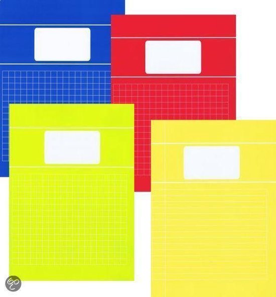 Benza - Cahiers de Basic carrée de 10 mm - A4 - Trendy Assorti - 5 pièces