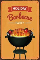 Vakantie - Barbecue - bbq - Party - Decoratie - Vintage - Retro Wandbord - TH Commerce 8911
