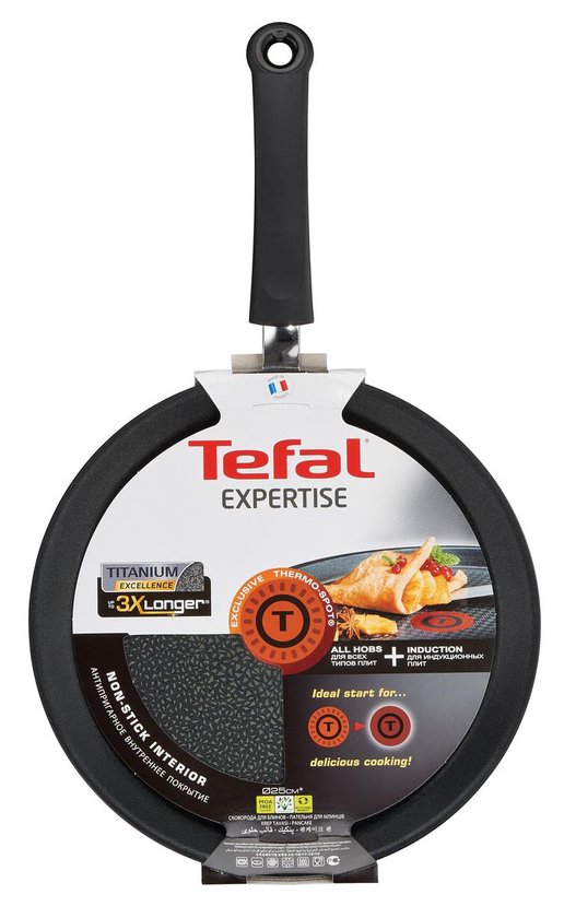 Tefal Expertise Pannenkoekenpan - Voor alle warmtebronnen, ook inductie - Ø 25 cm - Tefal