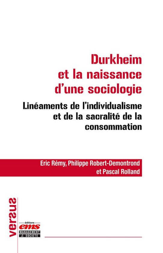 Versus - Durkheim et la naissance d’une sociologie - cover