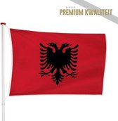 Albanese Vlag Albanië 100x150cm - Kwaliteitsvlag - Geschikt voor buiten