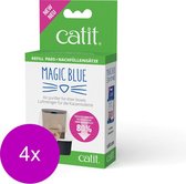 Catit Magic Blue Refill Pads - Kattenbakaccessoires - 4 x Wit Blauw 6 stuks