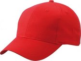 6 panel baseball cap - Rood - cap / pet