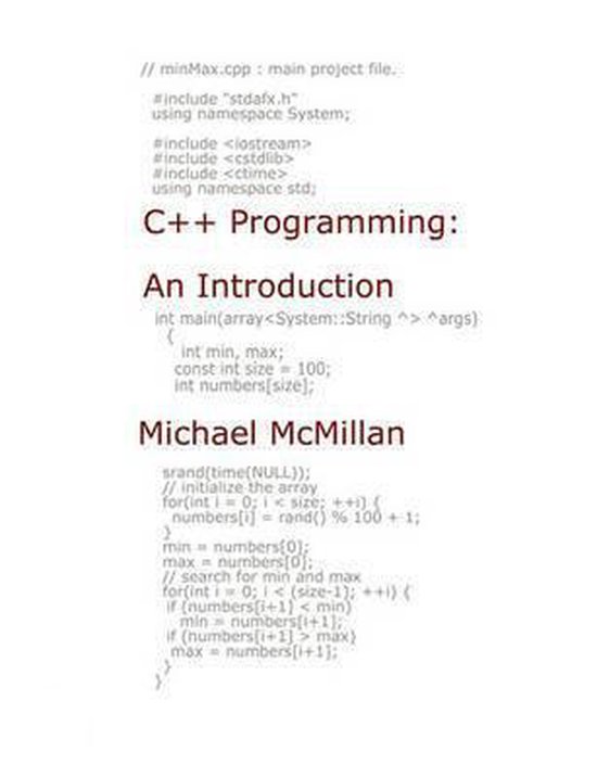 C++ Programming: An Introduction, Michael Mcmillan | 9780983100201 ...