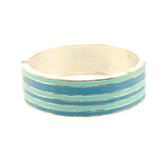 Behave Dames armband bangle blauw 22cm