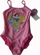 Roze badpak Disney Prinsessen maat 104, hartprint