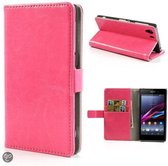 Cyclone wallet case hoesje Sony Xperia Z1 roze