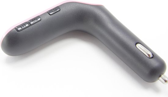 Transmetteur Radio S7 FM Kit Bluetooth / voiture avec contrôle de la musique Système Audio de récepteur audio, lecture de carte + Prise en charge du lecteur MP3 sortie stéréo AUX 3,5 mm - Rose clair