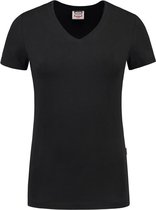 Tricorp Dames T-shirt V-hals 190 grams - Casual - 101008 - Zwart - maat L