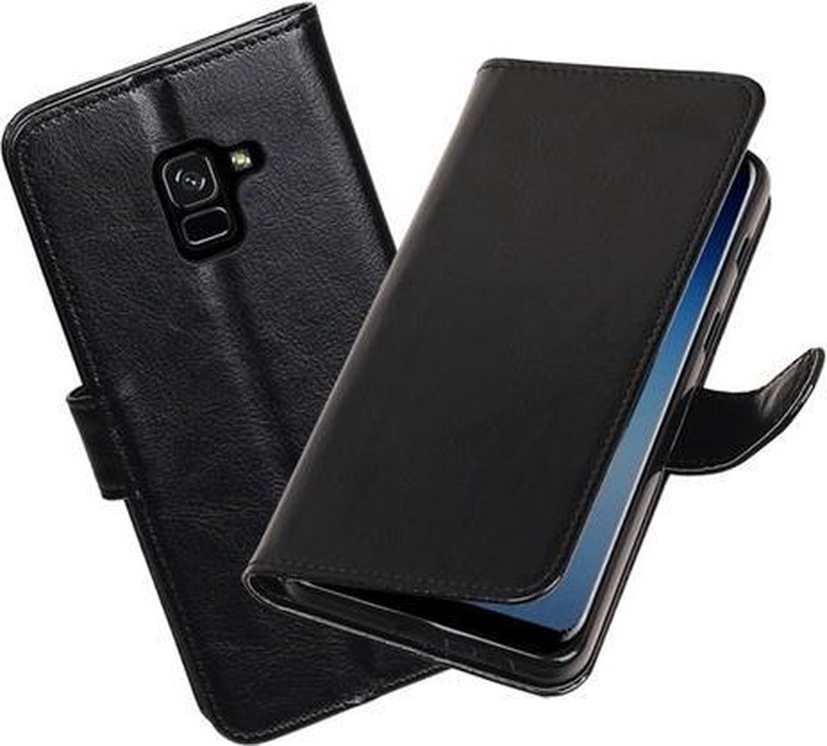 BestCases - Zwart Portemonnee booktype hoesje Samsung Galaxy A8 Plus 2018