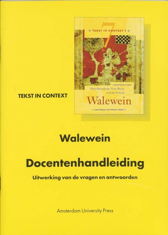 Cover van het boek 'Walewein / Docentenhandleiding / druk 1' van N. Bloem en J. Verbeek