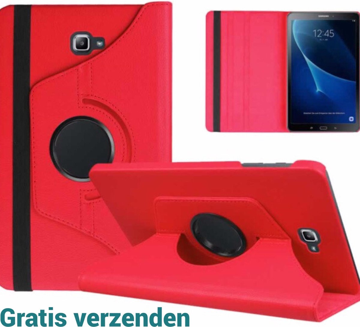 Samsung Galaxy Tab A 10.1 (2016/2018) draaibare hoes Rood