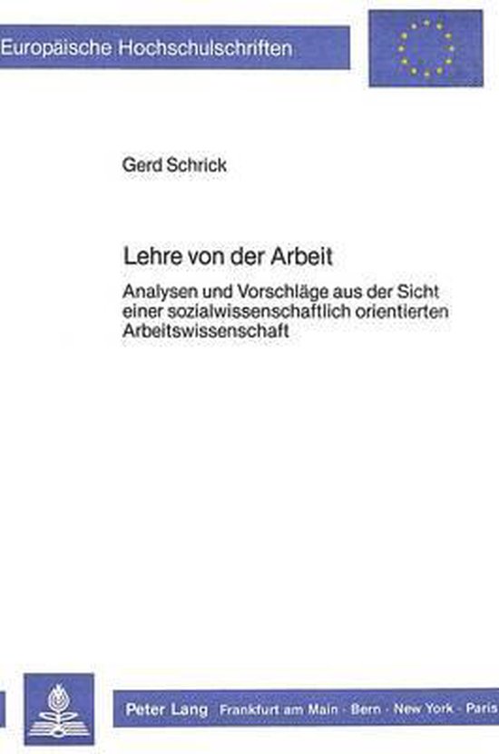 Lehre Von Der Arbeit - cover