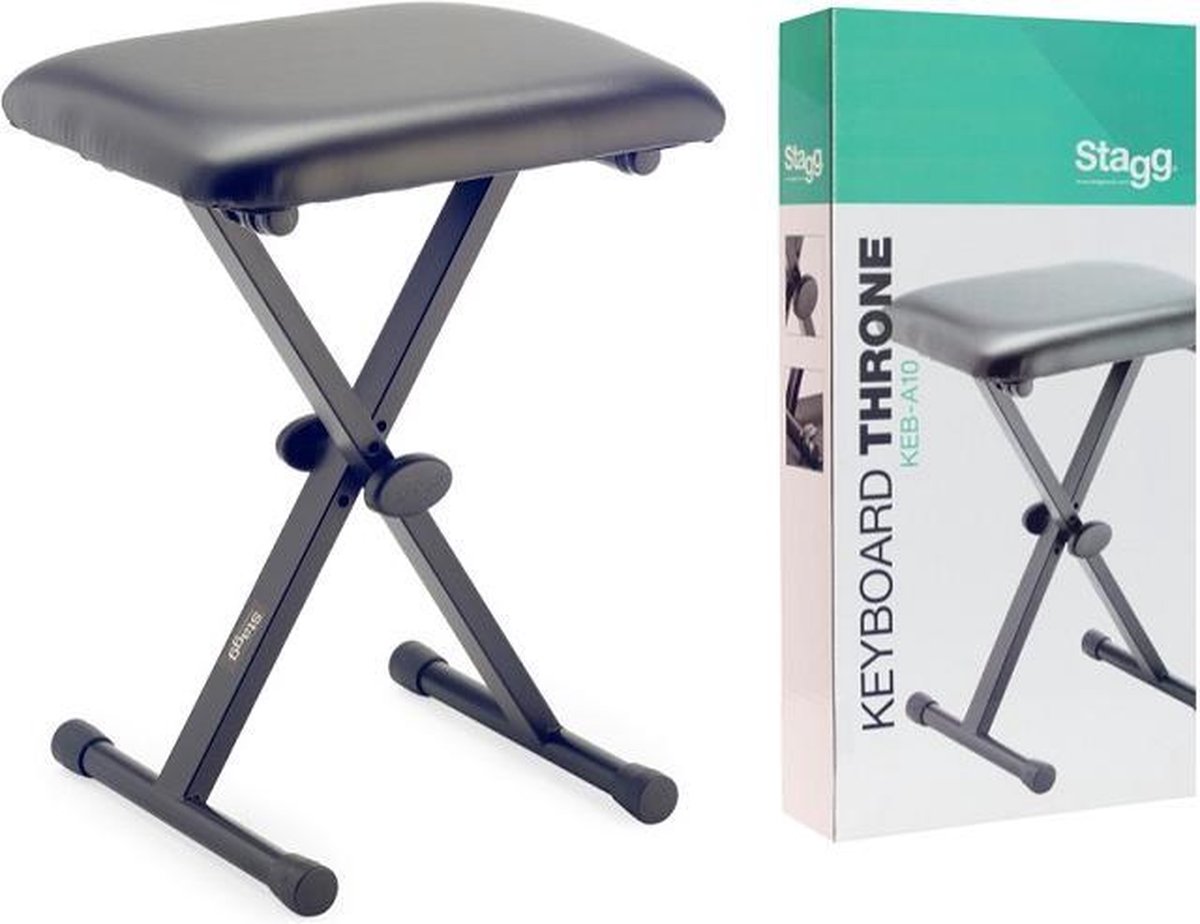 Stagg Keyboardkruk / Keyboardbank " 3 hoogtes / Belastbaar tot 125 kg "