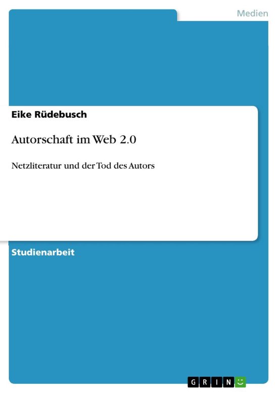 Autorschaft im Web 2.0 - cover