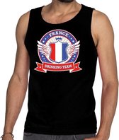 Zwart France drinking team tanktop / mouwloos shirt heren 2XL