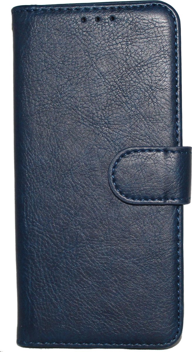 HB Hoesje Geschikt voor Apple iPhone XR - Blauw - Luxe Kunstlederen Portemonnee Book Case
