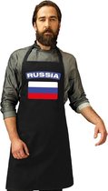Russische vlag keukenschort/ barbecueschort zwart heren en dames - Rusland schort