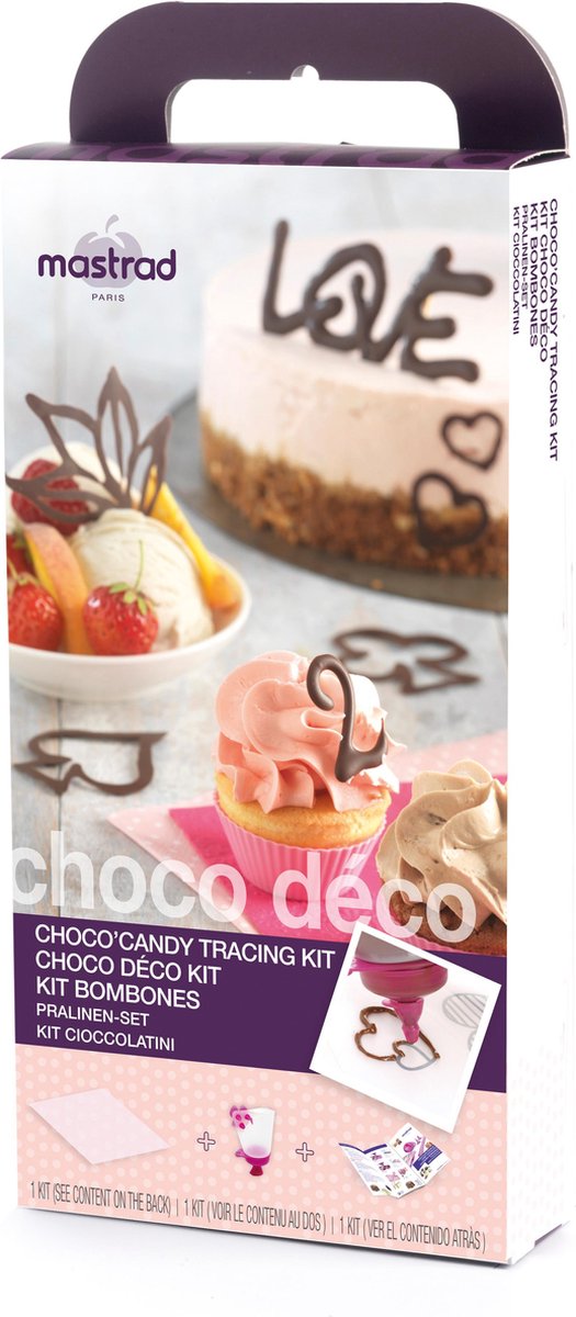 Mastrad Choco Deco Bakvorm - Giftset - Raspberry