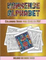 Coloring Book for Adults PDF (Nonsense Alphabet): This book has 36 coloring sheets that can be used to color in, frame, and/or meditate over