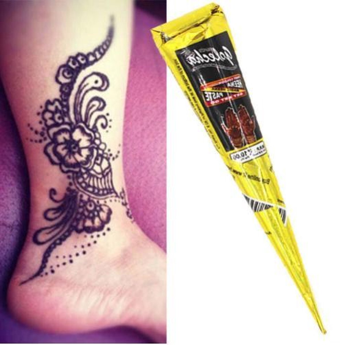 vasthouden kleuring cent Henna smeersel (pasta) - Henna tattoo inkt | bol.com