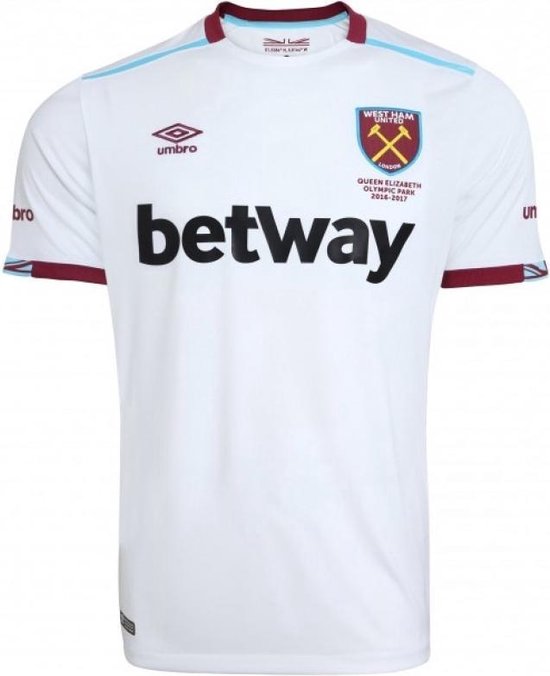 Umbro West Ham United Uitshirt 2016-17 - Maat S - Kleur Wit/Burgundy |  bol.com