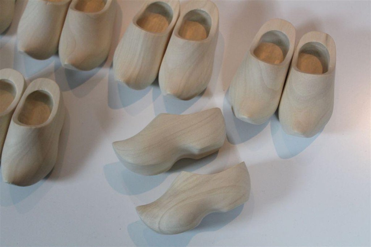 1 sets houten knutsel klompjes 10,5 naturel geschuurd – 2 stuks | bol.com