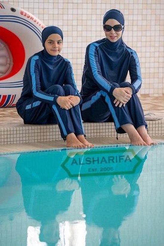 Sportiva Burkini - Islamitisch zwempak voor zwemmen - Tweedelig Navy Sky  Blue | bol
