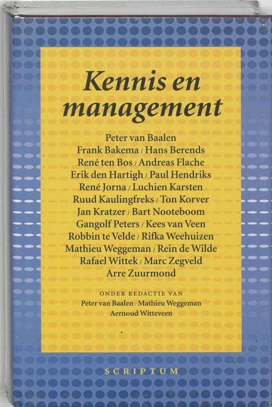 Cover van het boek 'Kennis en management / druk 1' van M.C.D.P. Weggeman