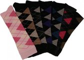 HB rijsokken Maat 43-46 Zwart-fuchsia
