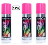 12x Haarspray roze 125 ml