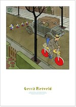 Joost Swarte - Gerrit Rietveld - Kunstposter The Bolderkar Bicycle