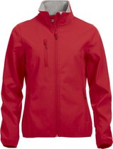 Clique Basic Softshell Jas Dames Red maat XS
