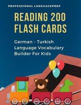 Reading 200 Flash Cards German - Turkish Language Vocabulary Builder For Kids
