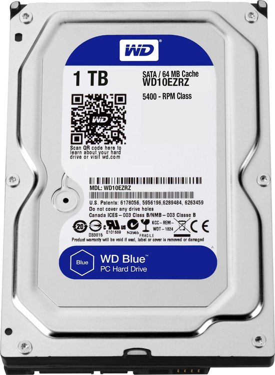Western Digital Blue - Interne harde schijf 3.5" - 1 TB | bol.com