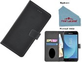 Pearlycase  Zwart effen Wallet Bookcase Hoesje voor Samsung Galaxy J3 2018