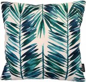 Watercolor Palm Bladeren Kussenhoes | Katoen/Linnen | 45 x 45 cm